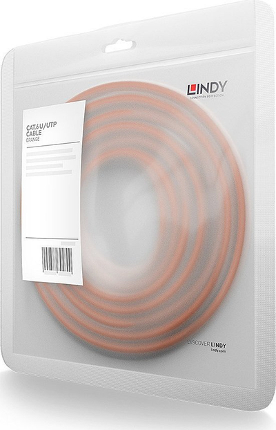 Kабел за мрежа Lindy Patch Cable Cat6 U UTP, 0.30m, портокалов