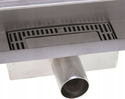 Kanaletë lineare murale Flow, 100 cm, çelik inox, ngjyrë argjendtë