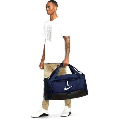 Çantë sportive Nike Academy Team, 95L, me rrip shpatulle, blu e errët