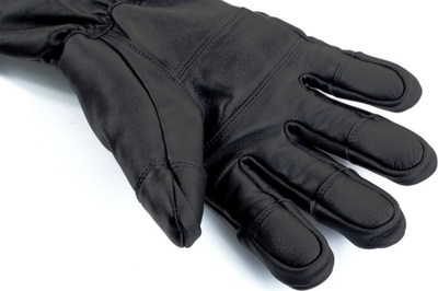 Doreza skish Glovii Heated GS5, lëkurë natyrale, me ngrohje, madhësia XL, të zeza