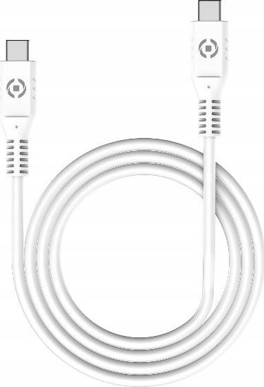 Kabllo USB C Celly, USB C në USB C, 60W, 1m, e bardhë