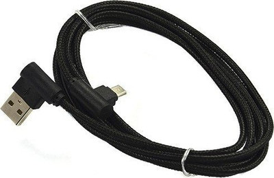 Kabllo USB VEGA Micro, najlon 1m, konektor i këndshëm, i zi