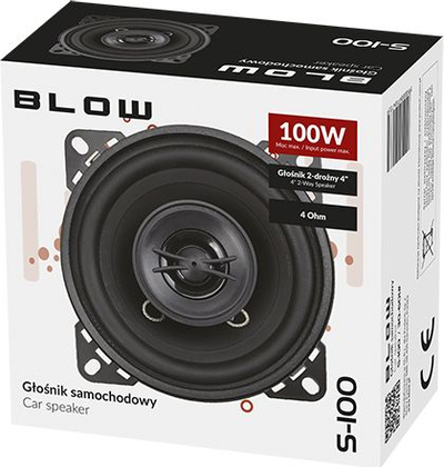 Boksa makine Blow 30-601, 4\", 100W, koaksial, të zinj