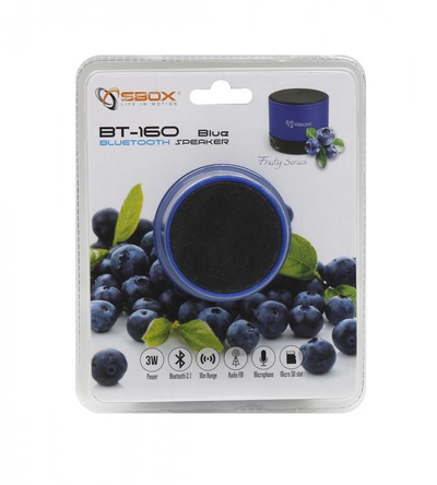 Altoparlant Bluetooth SBOX BT-160, i kaltër