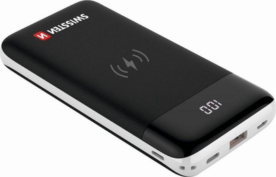 Furnizues me energji Powerbank Swissten All-In-One (22013927), 10000 mAh, i zi/bardhë