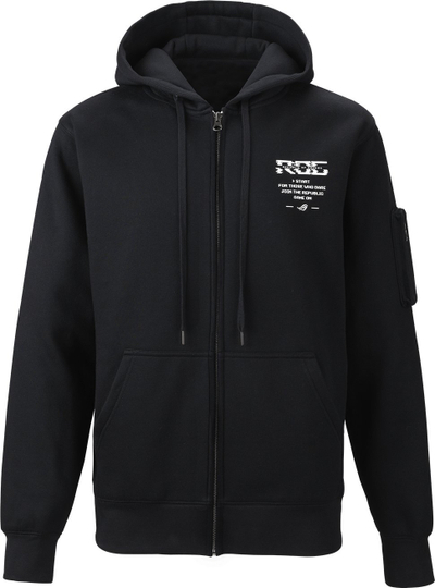 Jelek me kapuç ASUS ROG Pixel Game CJ2001, me zinxhir komplet, madhësia 2XL, i zi