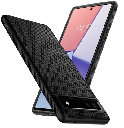 Mbrojtëse Spigen Liquid Air për Google Pixel 6a, e zezë