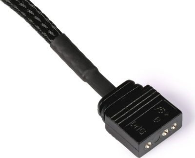 Kabllo Y ARGB Alphacool, 3 pin në 2x 3 pin, 15 cm, e zezë