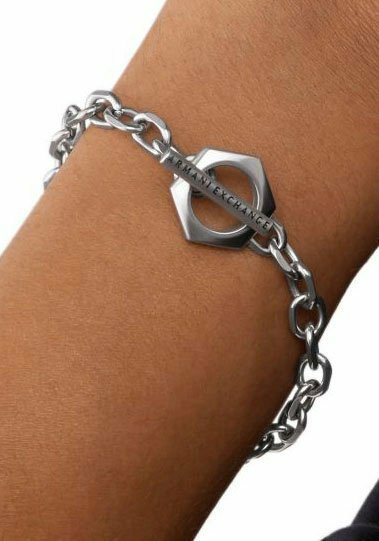 Byzylyk për meshkuj Armani Exchange sAA0025, argjendtë