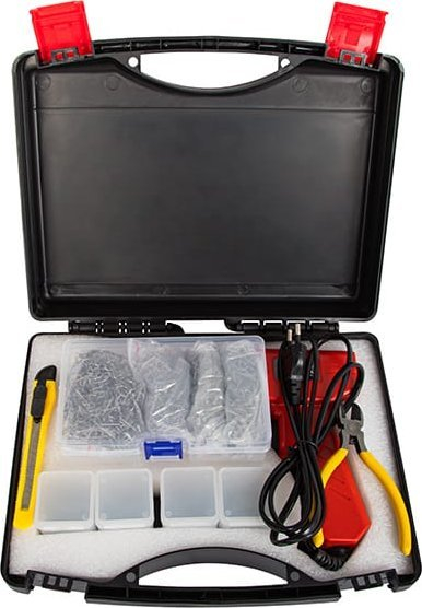 Aparat saldimi plastike XTREME 53-076, 100W, set me 1000 kapëse, i zi