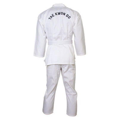 Uniformë taekwondo SMJ Sport HS TNK 000008550, poliestër pambuk, me brez, e bardhë