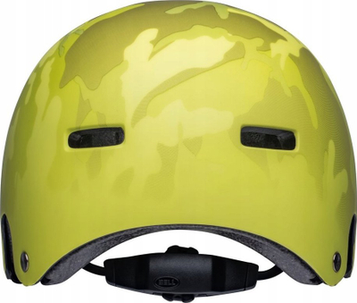 Helmet biçiklete për fëmijë Bell SPAN Junior, madhësia S, 10 vrima ajrimi, e verdhë kamuflazh