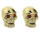 Kapakë valvulash me kafka VALVES WITH SKULLS VC2912, set 2 copë, plastikë, ngjyrë ari