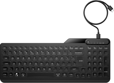 Tastierë HP 405 Multi Device, me kabllo USB, me dritë LED, AZERTY, e zezë