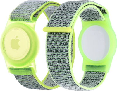 Rrip për AirTag Mobile Origin AirTag Strap, najlon elastik, i gjelbër