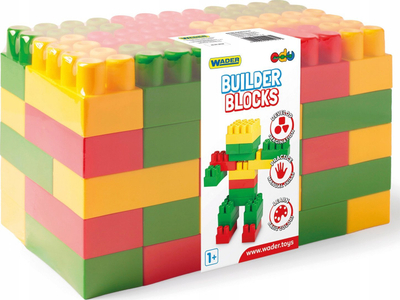 Lodër blloqe ndërtimi Wader Builder Blocks, 45 copë, shumëngjyrëshe