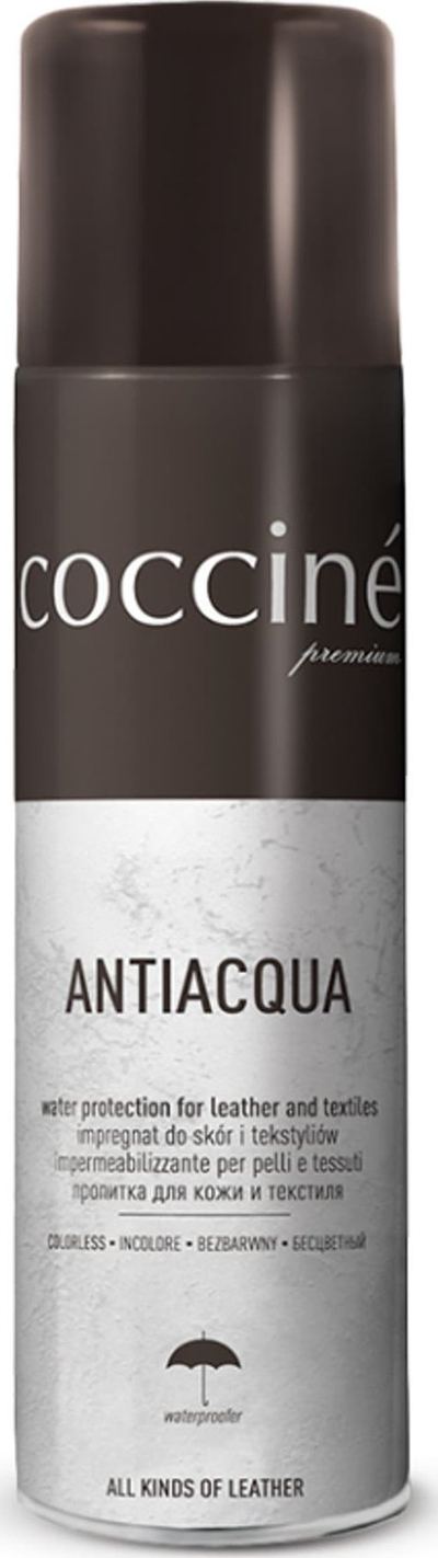 Sprej për lyerje kundër ujit për këpucë Coccine Antiacqua, 250 ml, për zamashe dhe nubuk, i zi
