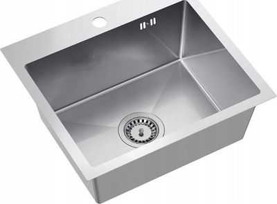 Lavaman kuzhine Quadron Luke 100, çelik inox, legen i vetëm, rubinet krom
