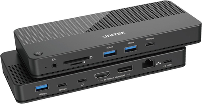 Dok stacion Unitek D1079A, 12 në 1, HDMI 8K, USB 4, gri