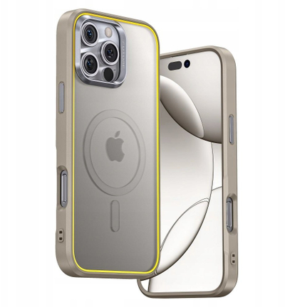 Mbulesë telefoni AOHI The Future Magarmor për iPhone 16 Pro me MagSafe, ngjyra Desert Titanium
