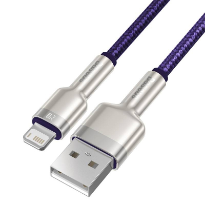 Kabllo karikimi Baseus Cafule, USB A në Lightning, 1 m, 2.4A, vjollcë