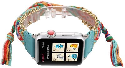 Rripa për orë të mençur 4wrist Apple Watch, 38/40 mm, i thurur