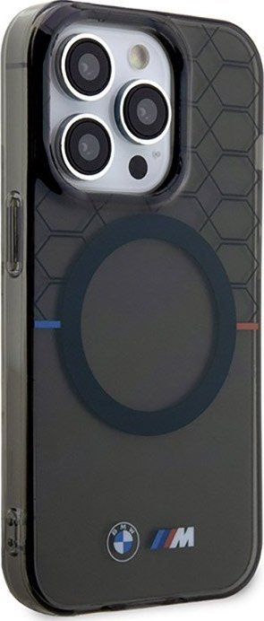 Mbulesë telefoni BMW Pattern MagSafe, për iPhone 14 Pro Max, gri