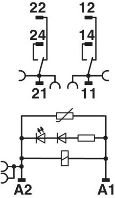 Modul releje Phoenix Contact RIF-1-RPT-LV-230AC/2X21, 2P 3A, 230V AC