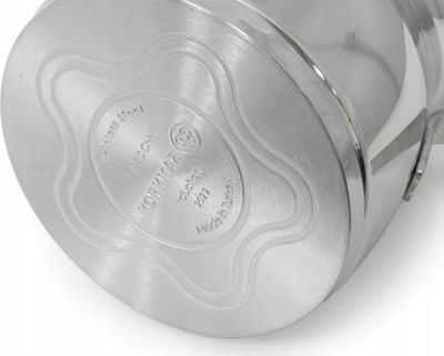 Tigan qumështi Korkmaz Terra, çelik inox 18/10, 1.05Qt, argjend