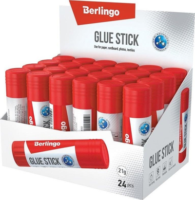 Ngjitës bastun Berlingo PVP 21g, set 24 copë, i bardhë