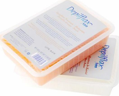 Parafinë kozmetike Depilflax 100 Orange and Peach, 500g, me aromë portokalli dhe pjeshke