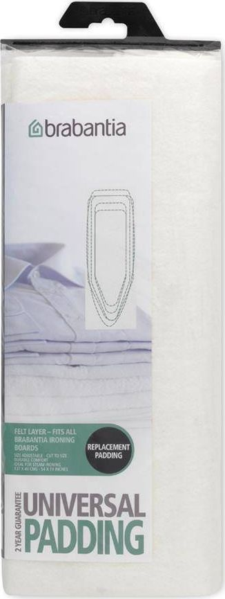 Shtresë për dërrasë hekurosjeje Brabantia Felt Pad, 135 x 49cm, e bardhë