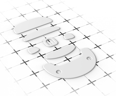 Копчиња за глушец Endgame Gear XM1 RGB, PTFE 99.5%, 0.8mm, бели