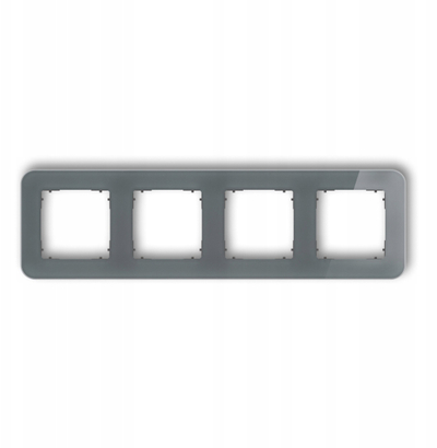 Kornizë elektrike Karlik Icon Rounded, 1 vend, efekt xhami grafit mat