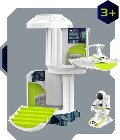 Set lodrash hapësire Zestaw 4 në 1, me LED dhe tinguj, plastikë ABS, bardh e gjelbër