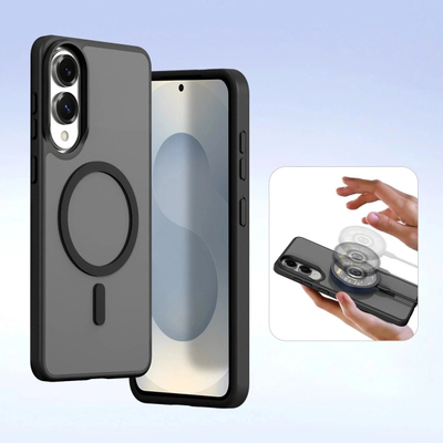 Kapak telefoni Dux Ducis Lawa Series MagSafe, Samsung Galaxy S25 Edge, lëkurë sintetike, i zi