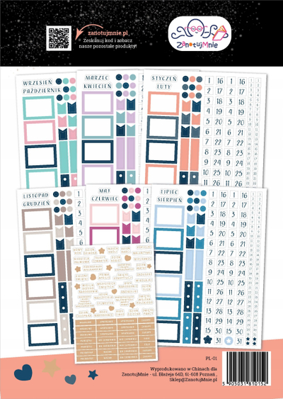 Stickerë zbukurues Peter Pauper, 7 fletë, për planner dhe bullet journal