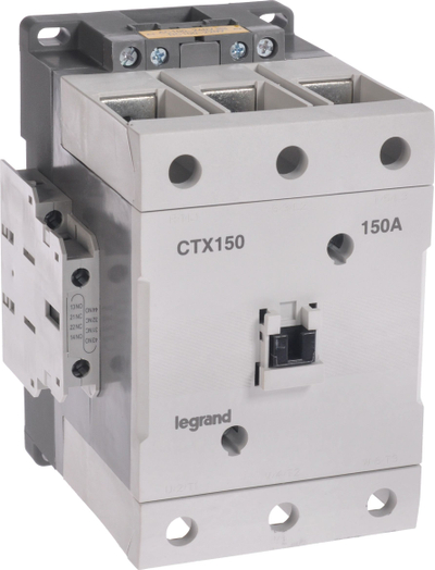 Kontaktor Legrand CTX150 T6, 3P 150A, bobinë 100-240V AC/DC, gri