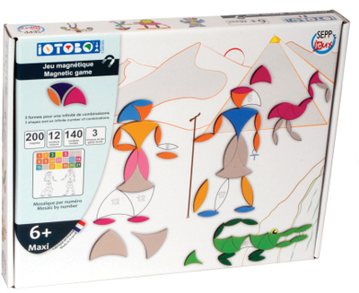 Set kreativ magnetik Sepp Iotobo 6+ Maxi, për kalamaj, shumëngjyrësh