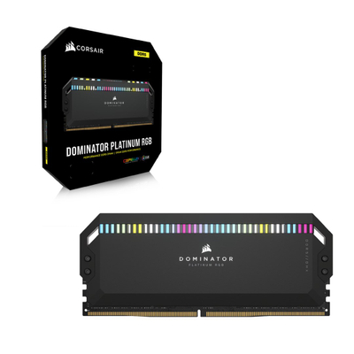 Memorie RAM Corsair Dominator Platinum RGB, 64GB DDR5, 5600MHz, e zezë