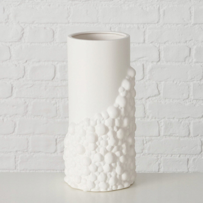 Vazo dekorative Boltze Home Bule, qeramike, 30cm, e bardhë