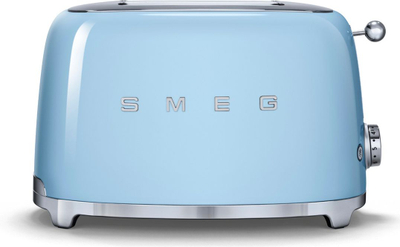Toster Smeg TSF01PBEU, 2 feta, blu e çelët