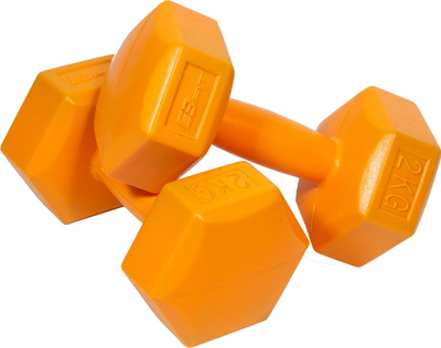 Set pesha dore EB Fit Dumbbells 1027029, 2 x 2 kg, bituminoze, të zeza