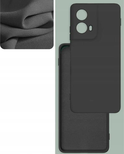 Mbrojtëse telefoni Motorola Edge 50 Fusion, silikoni i butë, ultra i hollë, e zezë