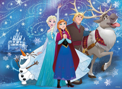 Puzzle Ravensburger Disney Frozen Glittery Snow, 100 elemente