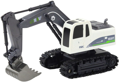 Lodër ekskavator me telekomandë Lean Toys Remote Controlled Crawler Excavator, drita dhe tinguj, shkalla 1:2, i bardhë