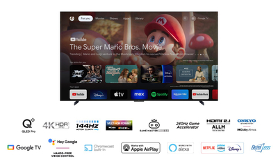 Телевизор TCL QLED 98C655, 98\", 4K, 100Hz, црн