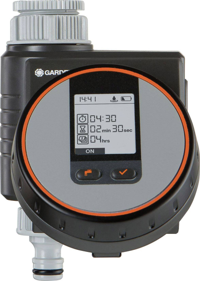 Kontroll vaditjeje Gardena Flex 01890-20, programim automatik, me bateri, gri e zezë