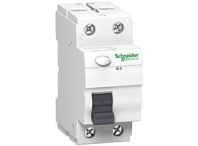 Ndërprerës i qarkut Schneider RCD 2P 25A 0.03A tip AC ID K - A9Z05225, i bardhë