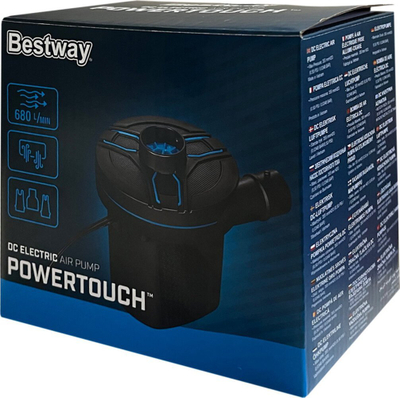 Pompe elektrike DC Bestway 62257, 12V, me 3 gryka, e zezë